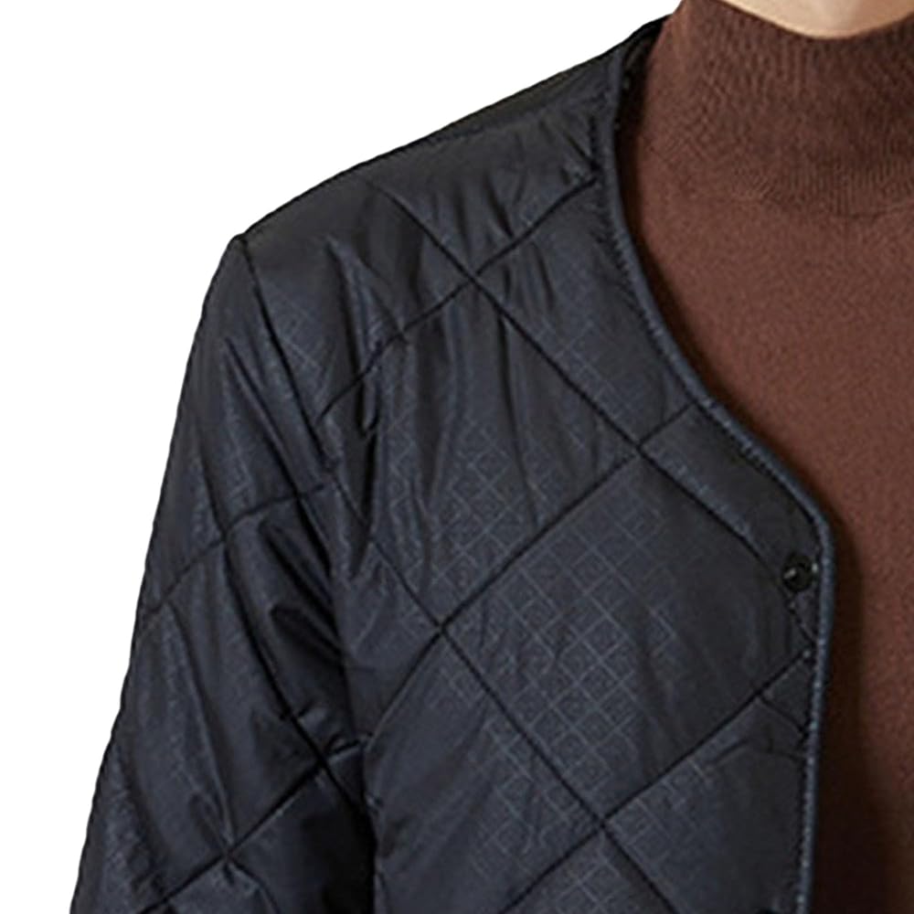 QOAAIE Mens V Neck Diamond Quilted Jacket Lightweight Button